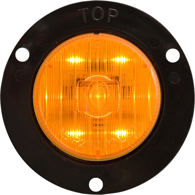 OPTRONICS LED MARK LIGHT W/FLANGE;2';AMBER [MCL52AB]