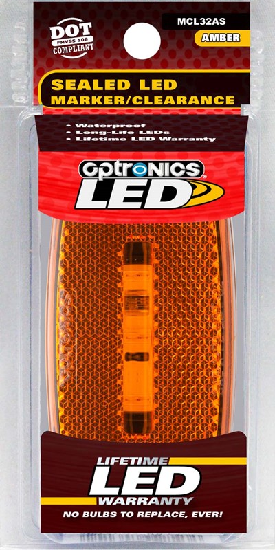 OPTRONICS LED M/C;OVAL;WHT; AMB [MCL32AS]