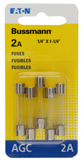 BUSSMANN 5PK BP/AGC2 FUSES [BP/AGC-2-RP]