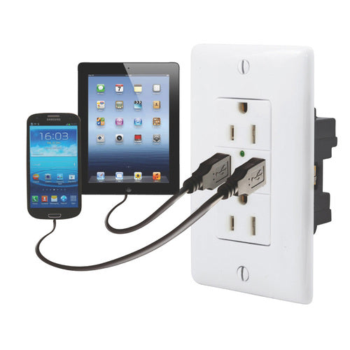 VALTERRA LLC 120V USB CHGR DBLE WHI [DG61070VP]