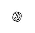 DEXTER AXLE NUT HEX LOCK 5/8-11 GR B ZINC OR CA [006-038-00]