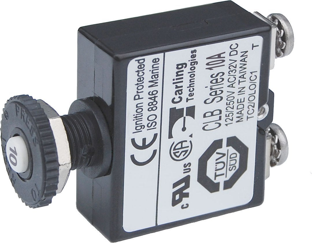 BLUE SEA CIRCUIT BREAKER PUSH BUTTON ST 10A [2132-BSS]