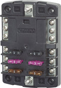 BLUE SEA FUSE BLOCK STBLADE 6CIRC W/GND [5030-BSS]