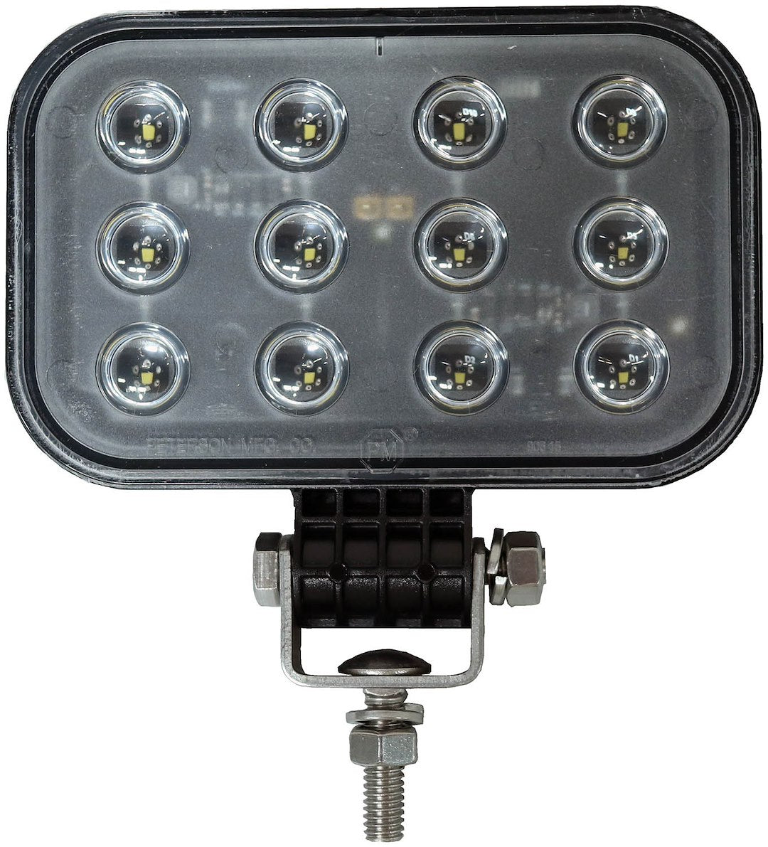 PETERSON MFG LED WORK LGT SQR PED MNT W/AMP HSG [M906-MV-AMP]