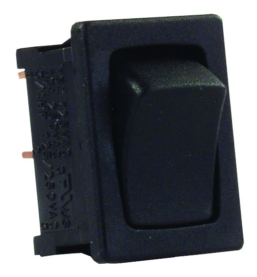 JR Products Mini-12v on/Off Sw  Bk/Bk [12785]