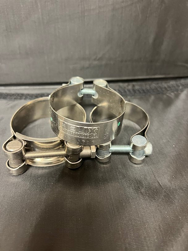 Helix Racing Stainless Steel Muffler Clamps  2.1 [212-2767]