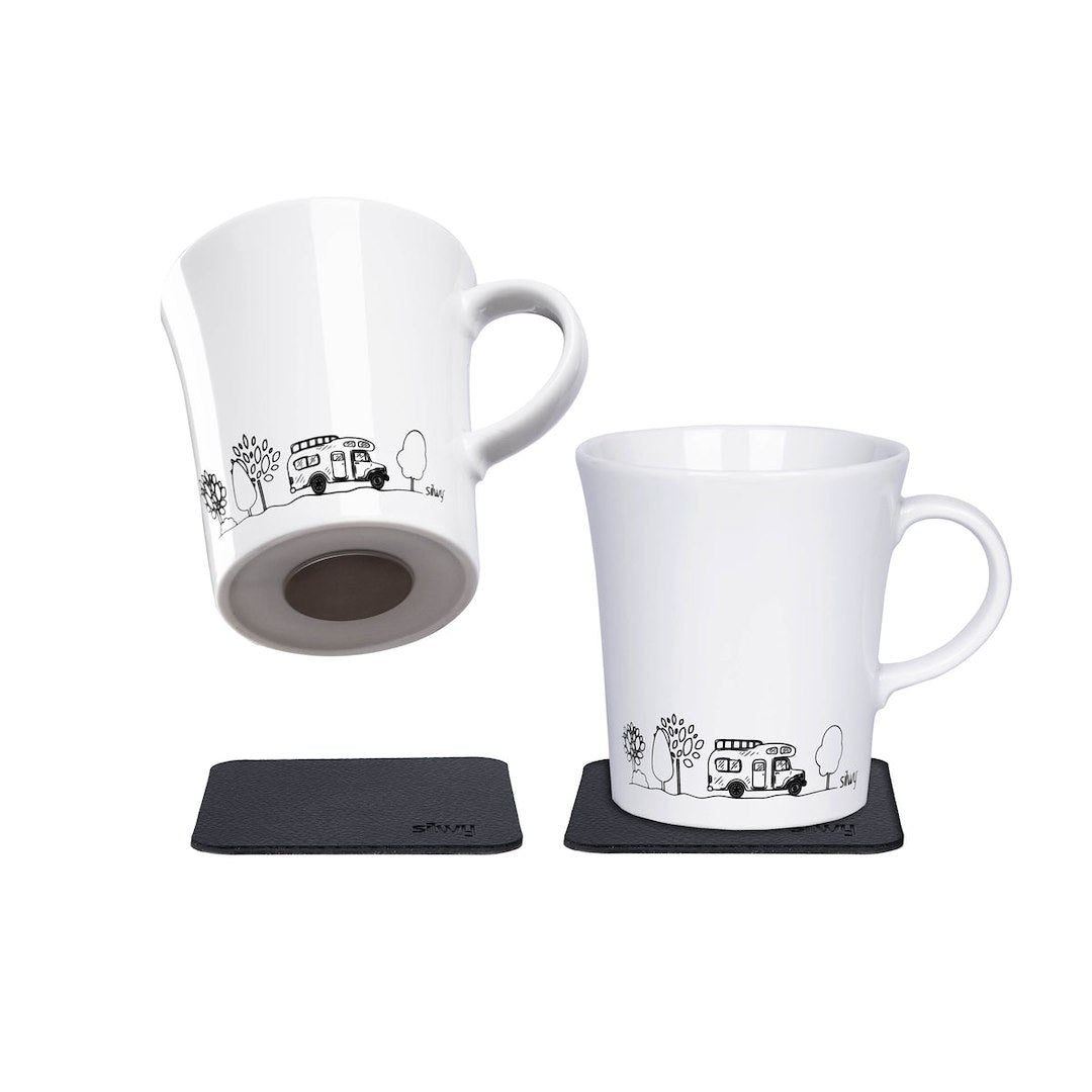 SILWY MAGNET HANDLE CUPS CAMPING BLACK [S027-1309-2-B-CA]