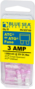 BLUE SEA FUSE ATO/ATC 3A PACK 25 [5237100-BSS]