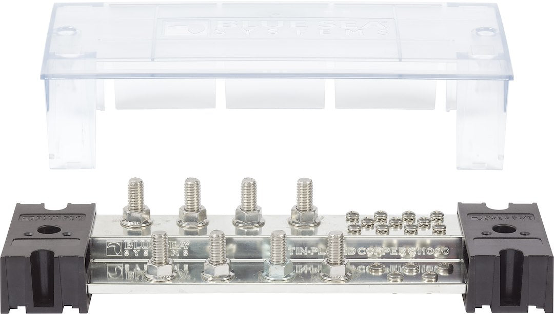 BLUE SEA POWERBAR1000 8 X 3/8 STUD W/ CVR [1990-BSS]
