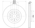 HELLA BRAKE DISC FOR VW/SKODA/AUDI/SEAT [355129241]