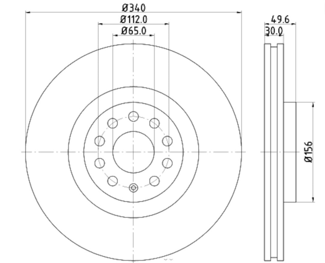 HELLA BRAKE DISC FOR VW/SKODA/AUDI/SEAT [355129241]