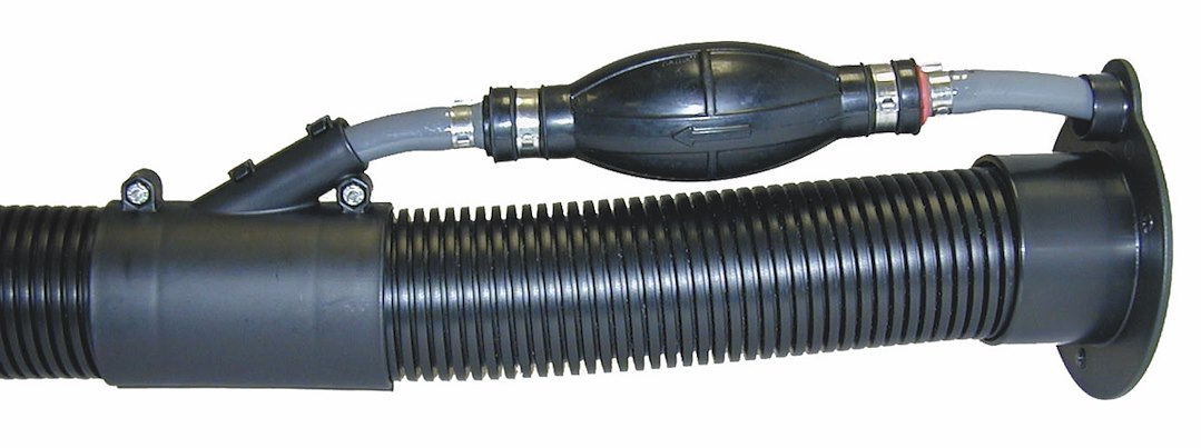 T-H MARINE 2' BLK RIGGING FLANGE W/ FUEL HOSE [RFFHP-1-DP]