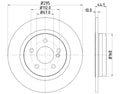 HELLA DISC BRAKE ROTOR HIGH CARBON [355119422]