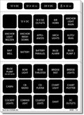 BLUE SEA LABEL KIT DC H2O 120 SQUARE BLK [4217-BSS]