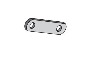 DEXTER AXLE SHACKLE LINK SHORT BLACK 2.25 HOLE [018-020-05]