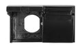 JR Products Duplex Outlet Cover  Black [05-12115]