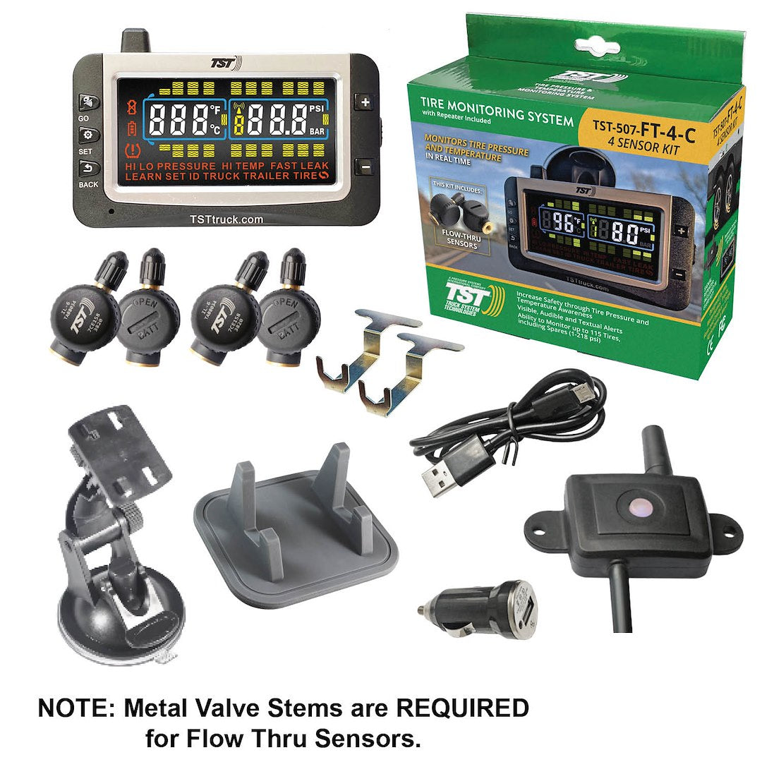 TRUCK SYSTMS 507 TPMS W/4 FLOW THRU SENSORS [TST-507-FT-4-C]