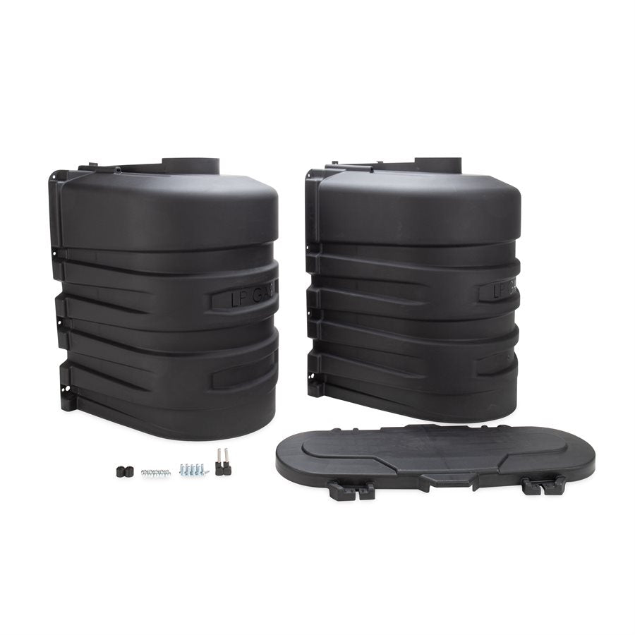CAMCO PROPANE TANK COVER  DOUBLE 30LB  BL [50512]