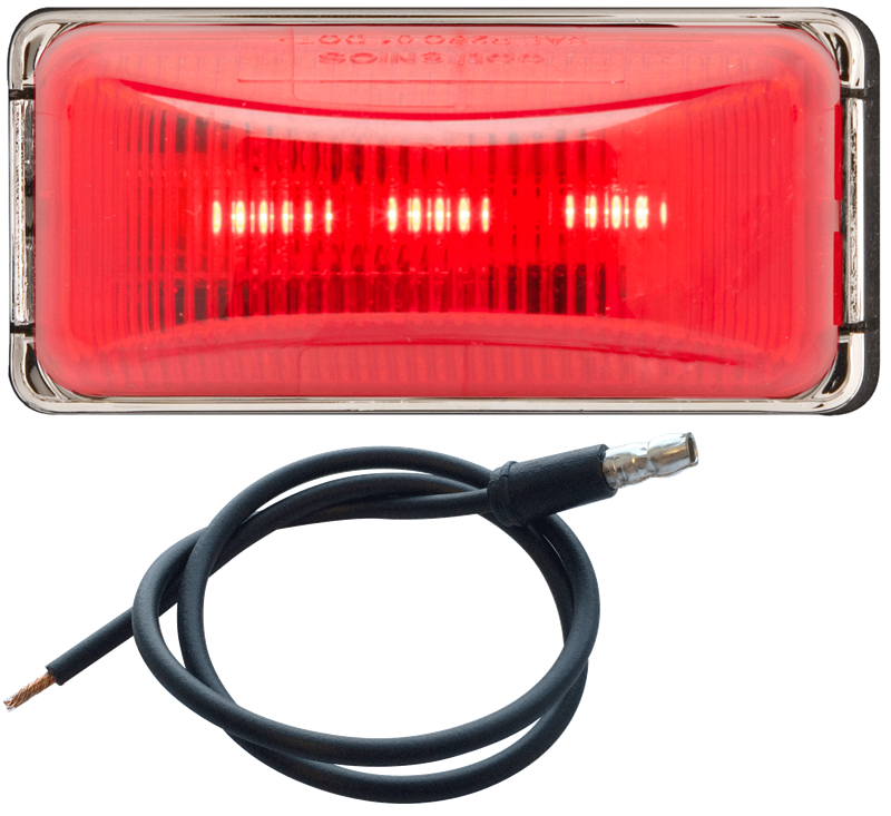 OPTRONICS LED MARK LIGHT MINI CHROME;RED [MCL91RB]