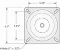 ATTWOOD MARI SEAT MOUNT W/O SPRING [1002-S]