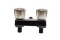 DURA FAUCET RV SHOWER FAUCET W/SMOKED ACRYLIC K [DF-SA100S-BK]