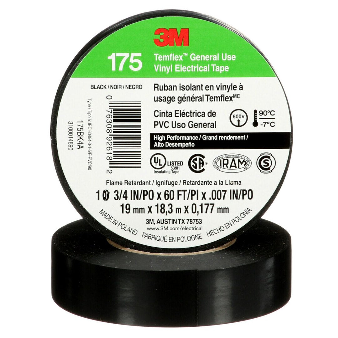 3M TEMFLEX VINYL ELECTRICAL TAPE [92618]