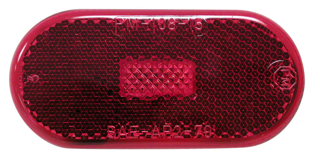 PETERSON MFG OVAL CLEARANCE LIGHT RED [V128R]