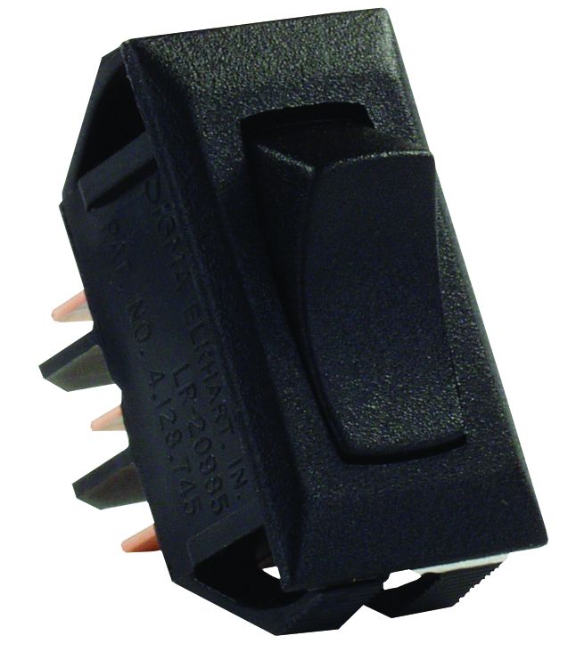 JR Products STD 12v on/on Sw  Bk [12625]