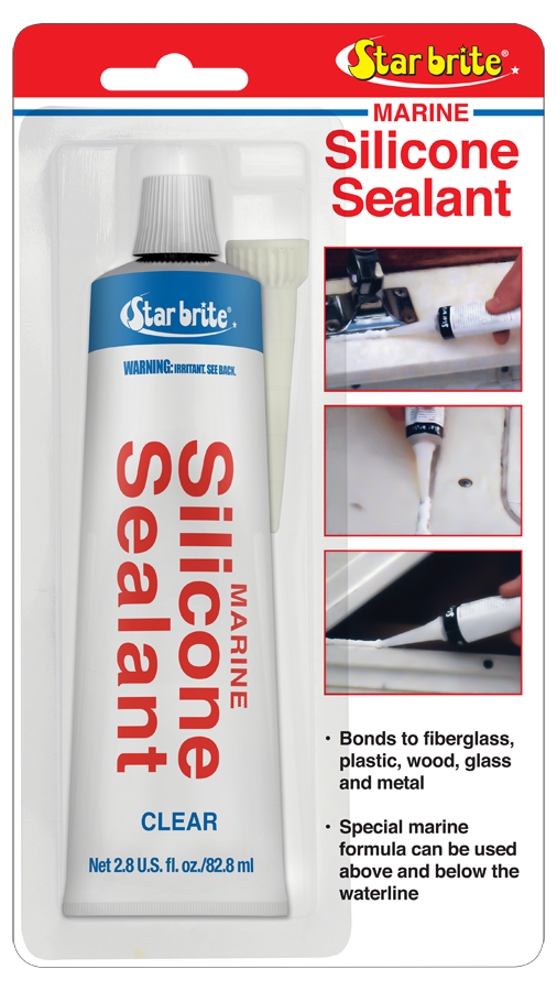 STAR BRITE SILICONE SEALANT CLEAR 2.8 OZ. [082102P]