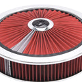 EDELBROCK A/C 14' ROUND CHROME /RED [43660]