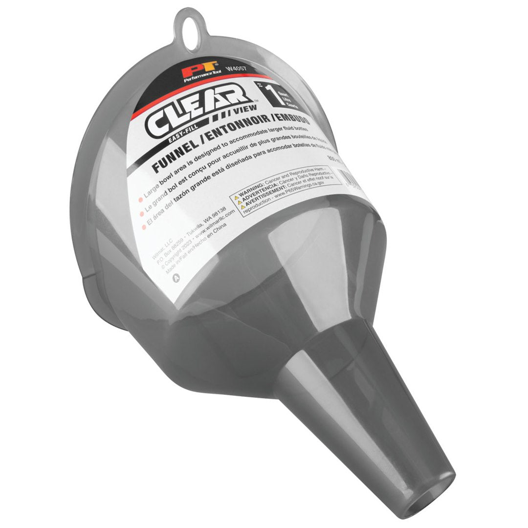 PERFORM TOOL CLEAR VIEW EASY-FILL FUNNEL 1 QUART [W4057]