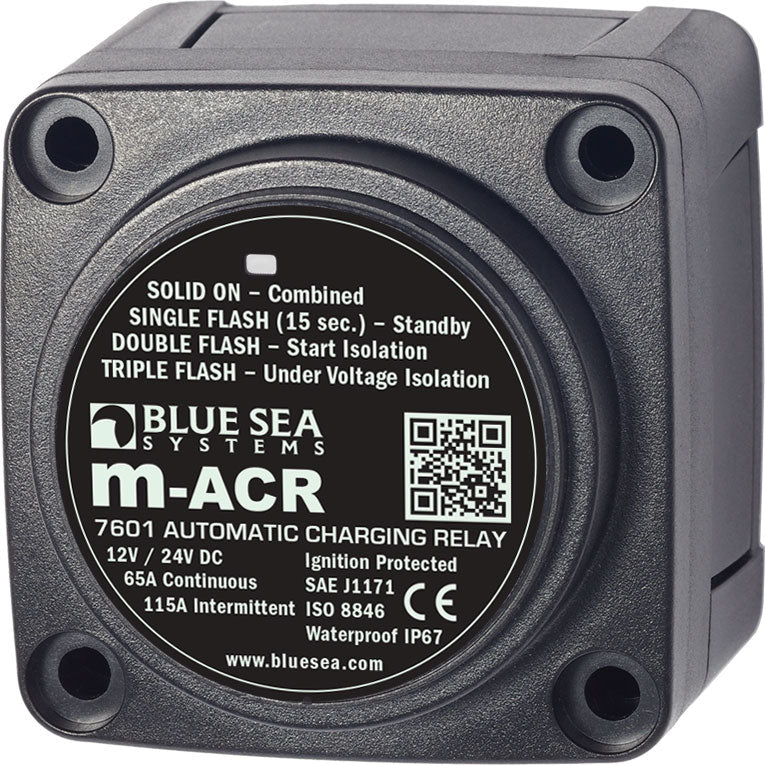BLUE SEA SOLENOID M SERIES 65A 12/24V ACR [7601-BSS]