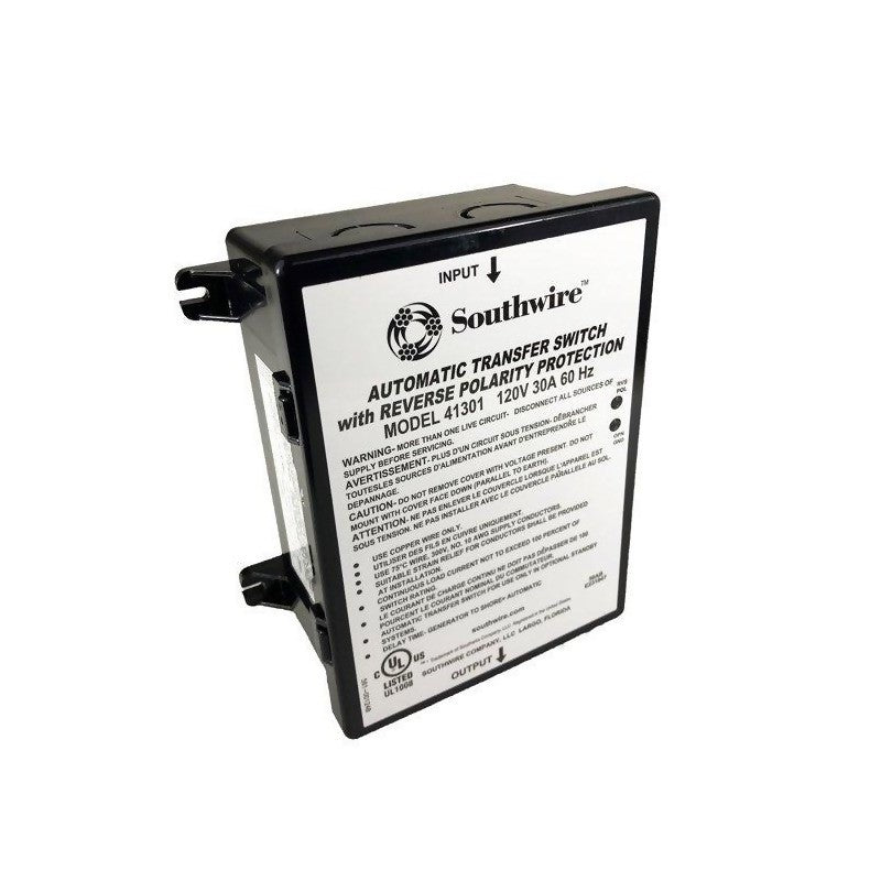 SOUTHWIRE 30A REVERSE POLARITY TRANSFER SWITC [41301]