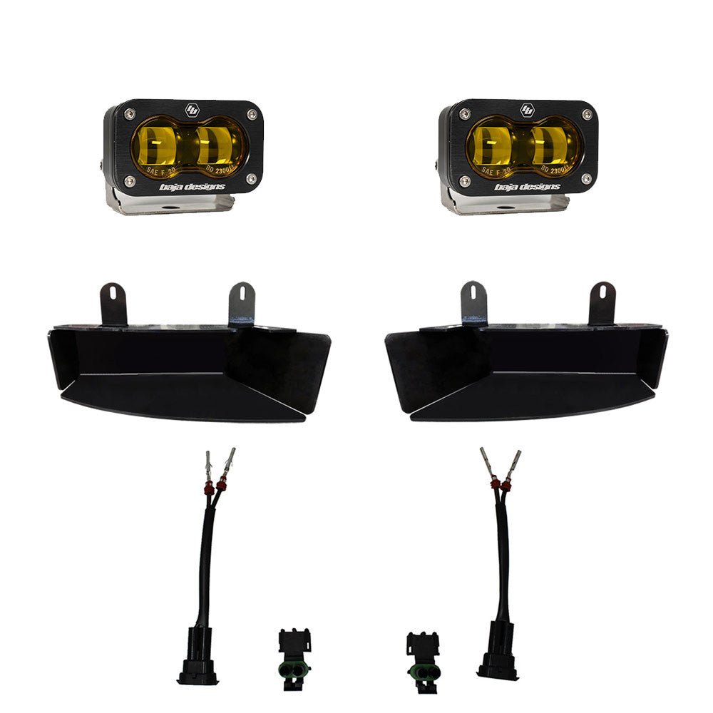 BAJA DESIGN AMBER S2 SAE FOG POCKET LIGHT DODGE [448170]