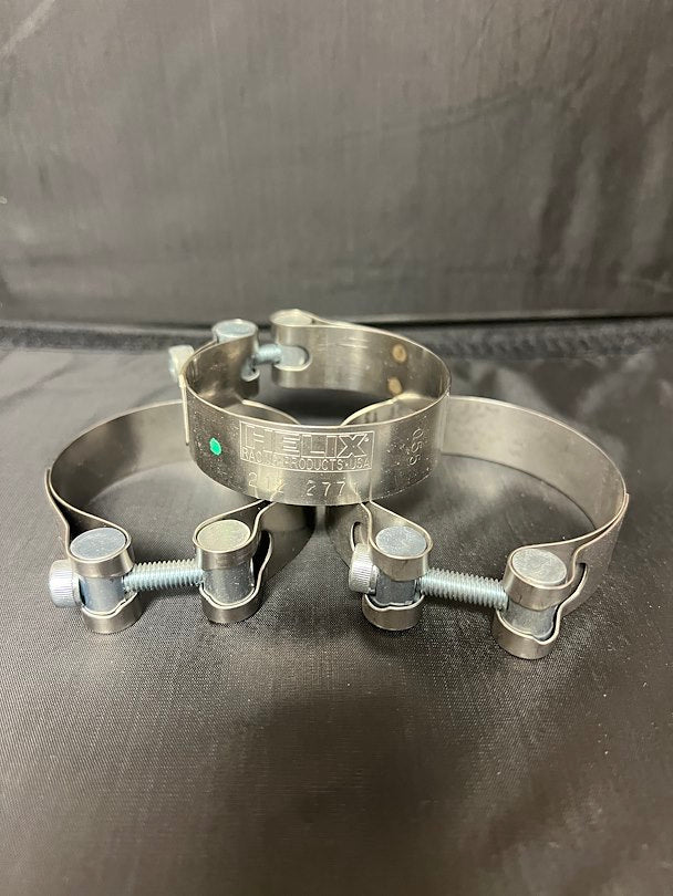 Helix Racing Stainless Steel Muffler Clamps  2.4 [212-2771]