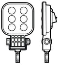 PETERSON MFG LED WK LGT SQR PED MNT HARDWIRED W/ [M905-MV-BT2]