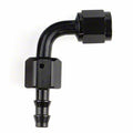 SPEEDFX -4AN X 90  BLK PUSH-ON HOSE END [520490BK]