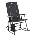 FAULKNER DAKOTA FLDG RKG CHAIR BLK/BLK [49597H]