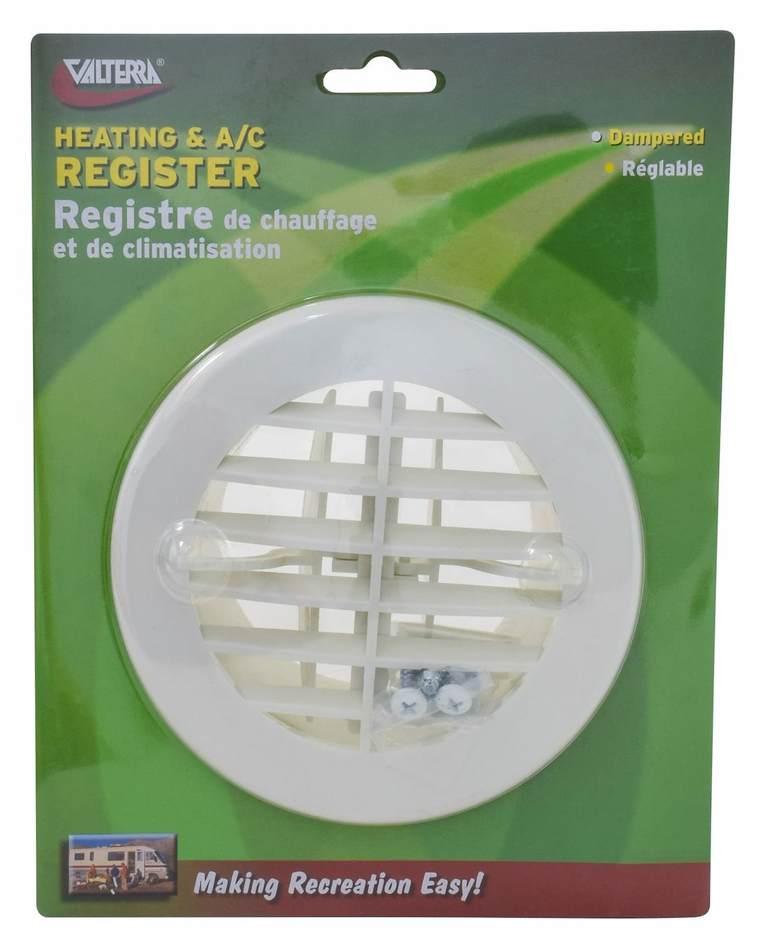 VALTERRA LLC ROUND REGISTER  WHITE [A10-3350VP]