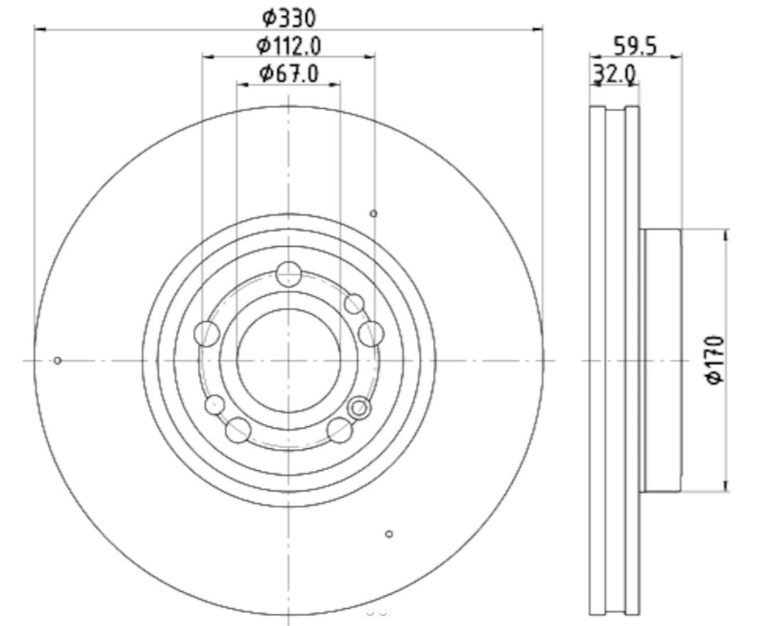 HELLA BRAKE DISC [355132331]