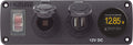 BLUE SEA PANEL ACC H2O USB  SCKT & VMETER [4366-BSS]