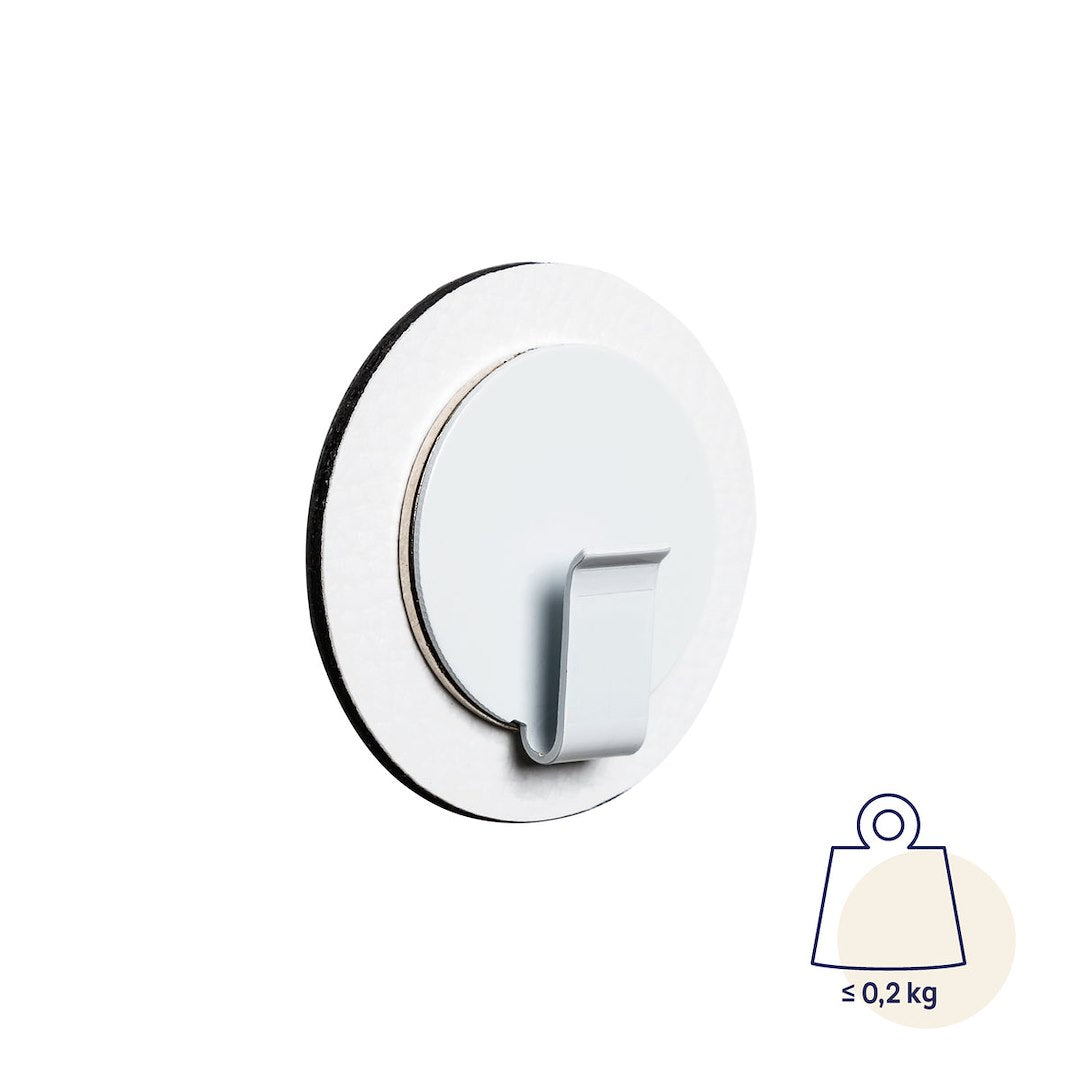 SILWY MAGNET MAGNETIC HOOK CLEVER WHITE [H000-14KW-1]
