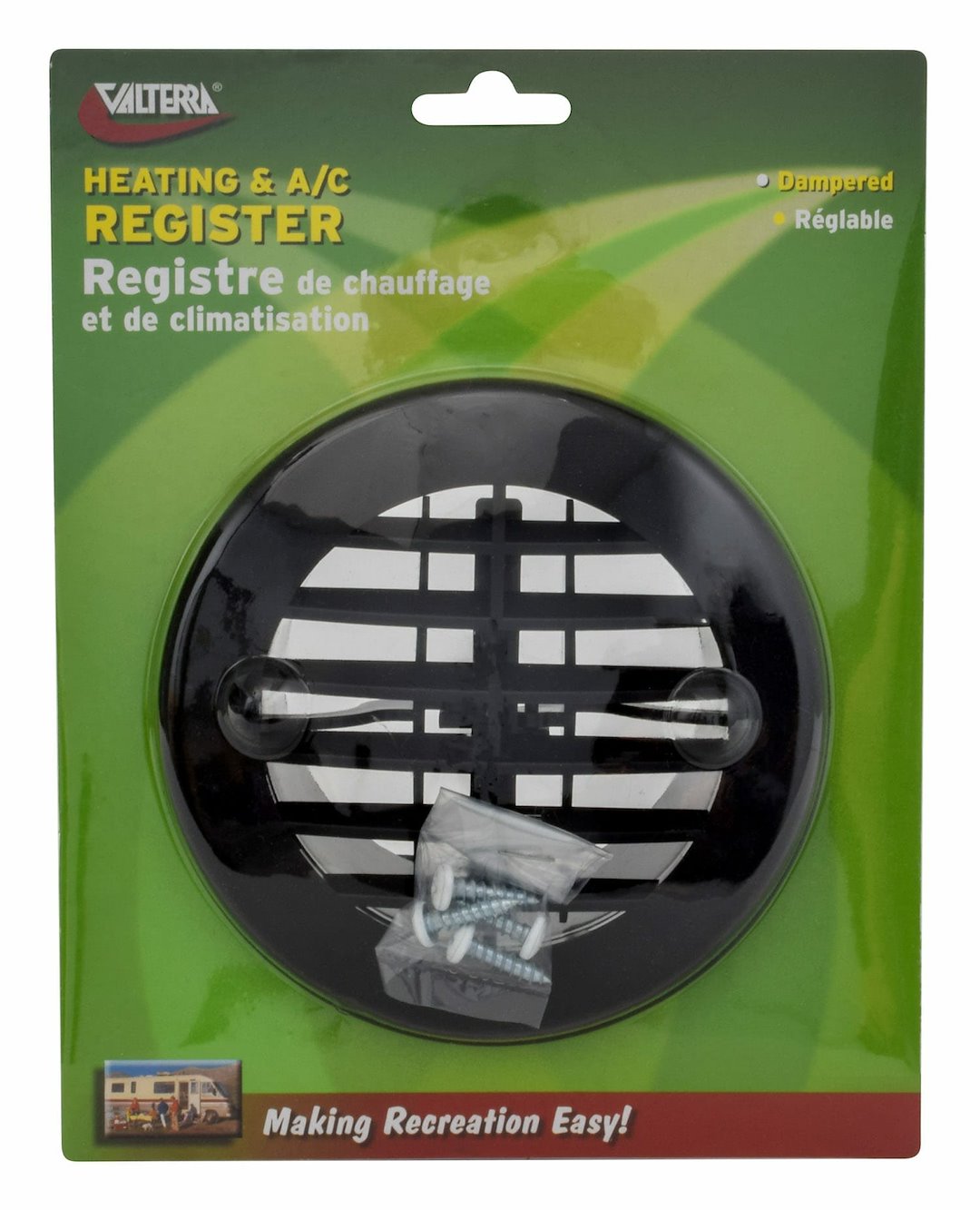 VALTERRA LLC ROUND REGISTER  BLACK [A10-3353VP]