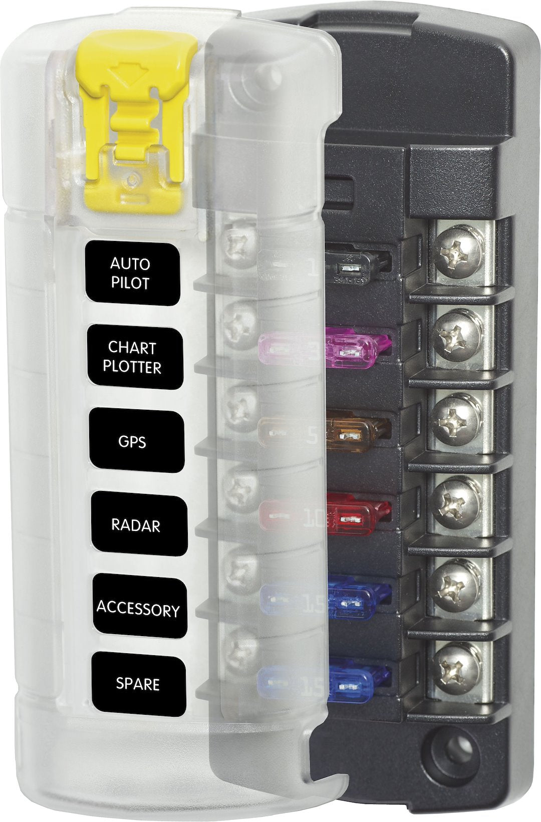 BLUE SEA FUSE BLOCK STBLADE 6CIRC IND [5035-BSS]