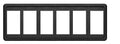 BLUE SEA CONTURA MOUNTING PANEL 6POS [8260-BSS]
