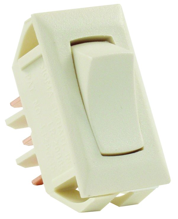 JR Products STD 12v on/on Sw  Ivory [12655]