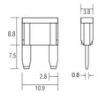 LITTELFUSE MINI FUSE 5 CDS/PACK  25A [MIN25BP]