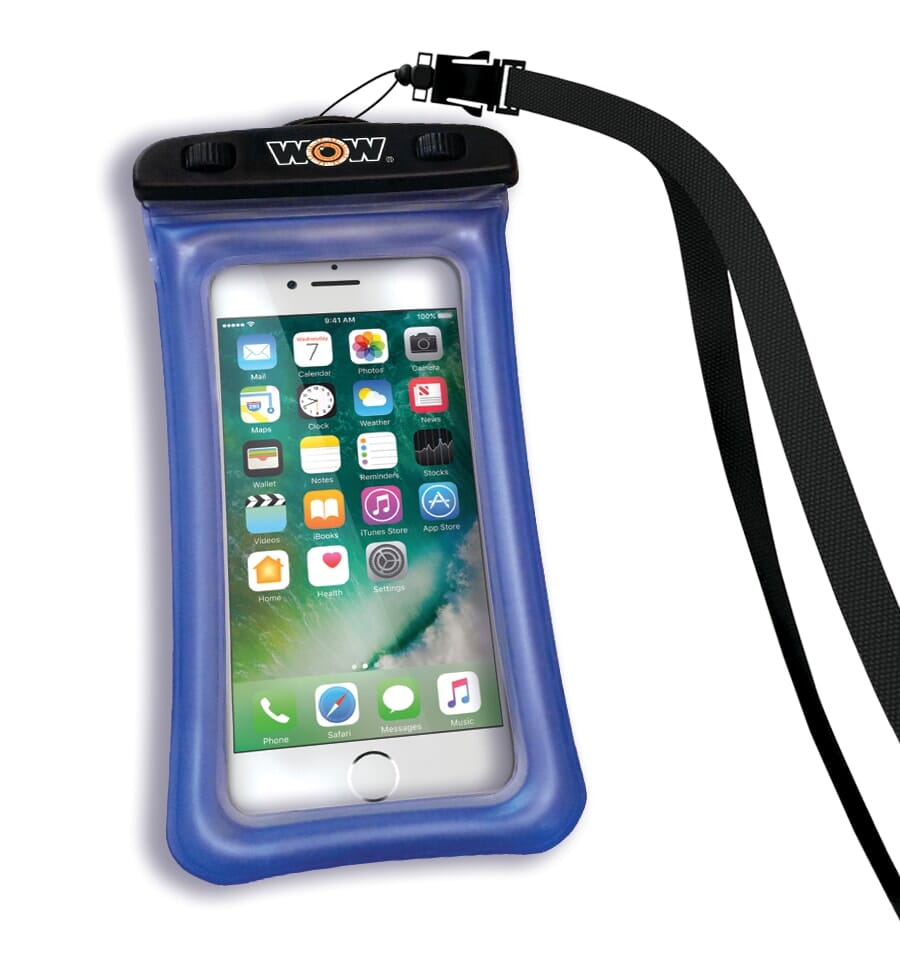 WOW SPORTS H2O PROOF PHONE HLDR 4'X8' BLUE [18-5000B]