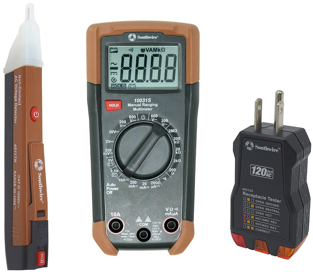 SOUTHWIRE 3 PIECE ELECTRICAL TEST KIT [10037K]
