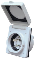 VALTERRA LLC 30A INLET  WHITE  CARDED [A10-30INVP]